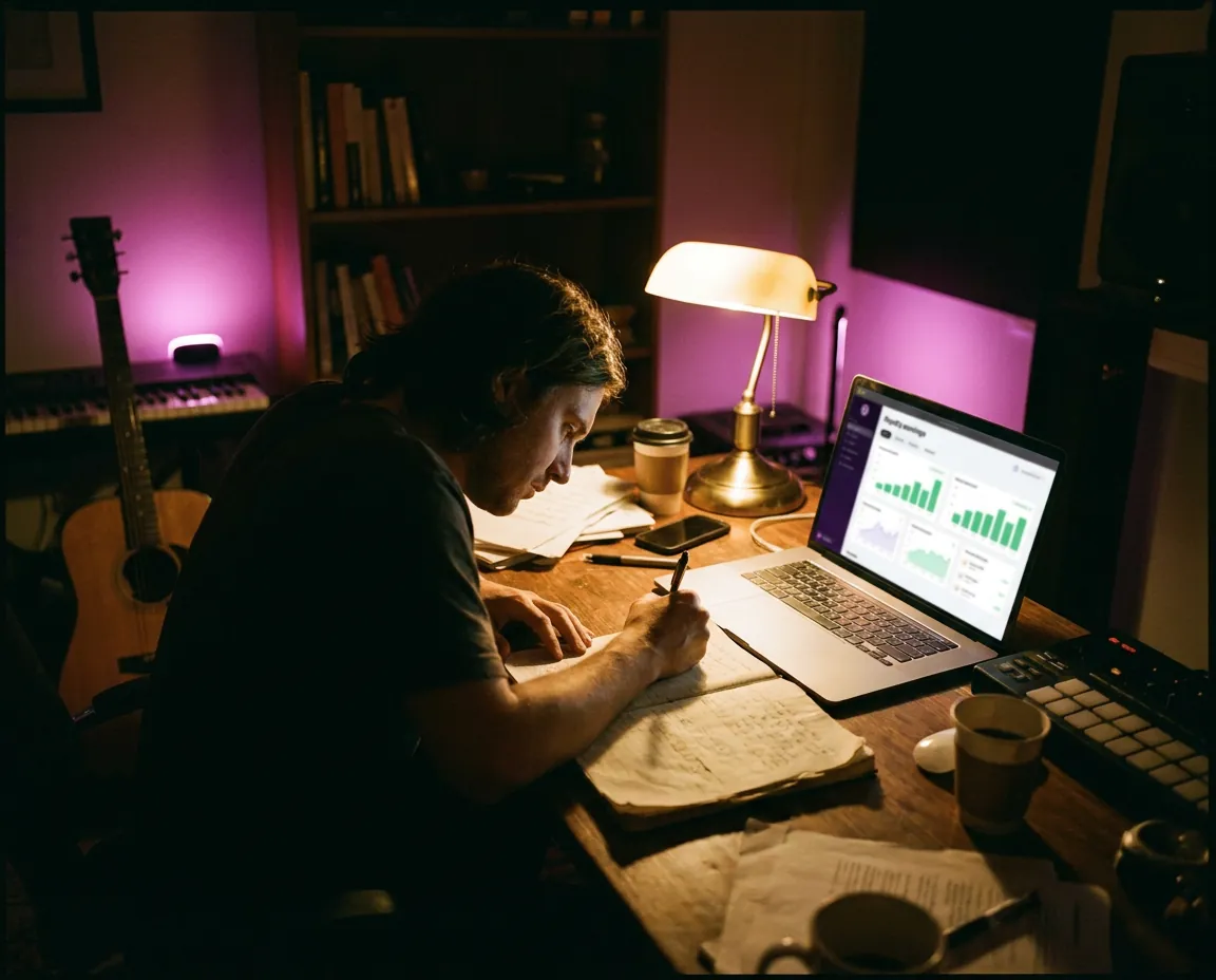 Songwriter collecting publishing royalties worldwide